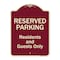 Signmission Designer Series-Reserved Parking-Residents And Guests Only, 24" x 18", BU-1824-9767 A-DES-BU-1824-9767 - alternate 1
